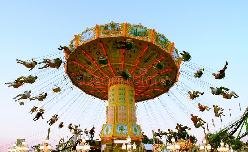 Action photo of carousel