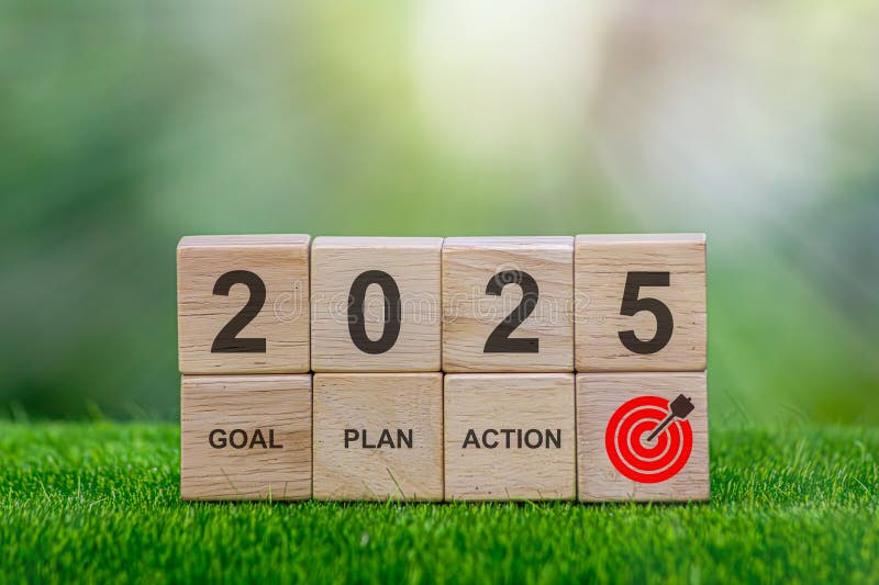 Action Plan 2025 Cube with Text 2025 Plans, Goals, Actions To List and Plan for Next Year
