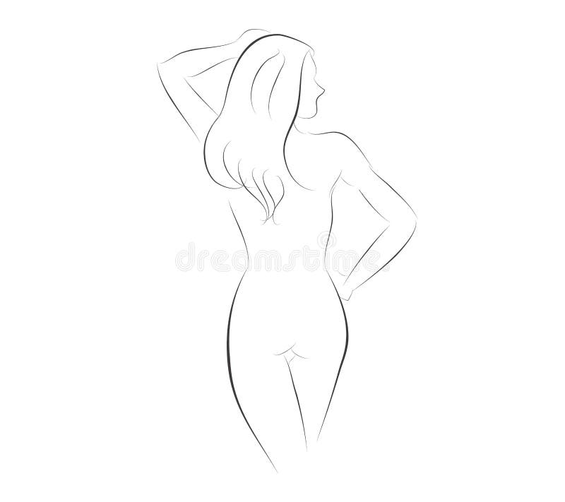 Actitud atractiva de la muchacha ilustración del vector Actitud atractiva de la muchacha ilustración del vector