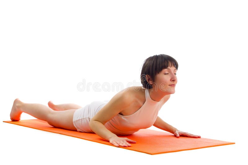 Actitud de la yoga de Bhujangasana fotos de archivo libres de regalías Actitud de la yoga de Bhujangasana fotos de archivo libres de regalías