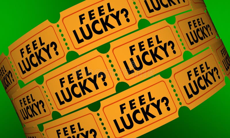 Actitud positiva de Lucky Tickets Contest Raffle Optimism de la sensación