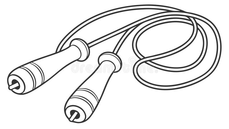 Active Jump Ropes for Workout Line Art, vector design Generative AI vector illustration