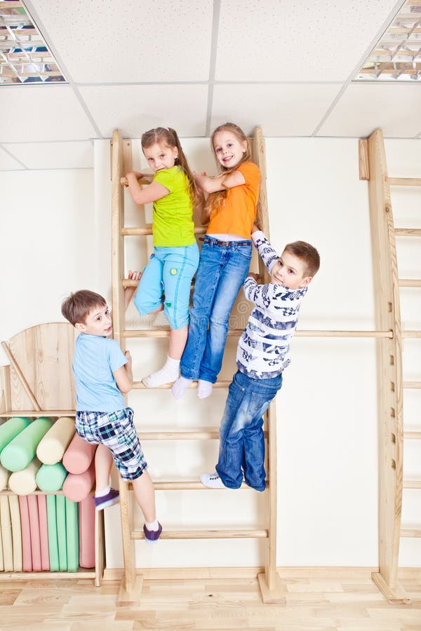 Active kids stock image