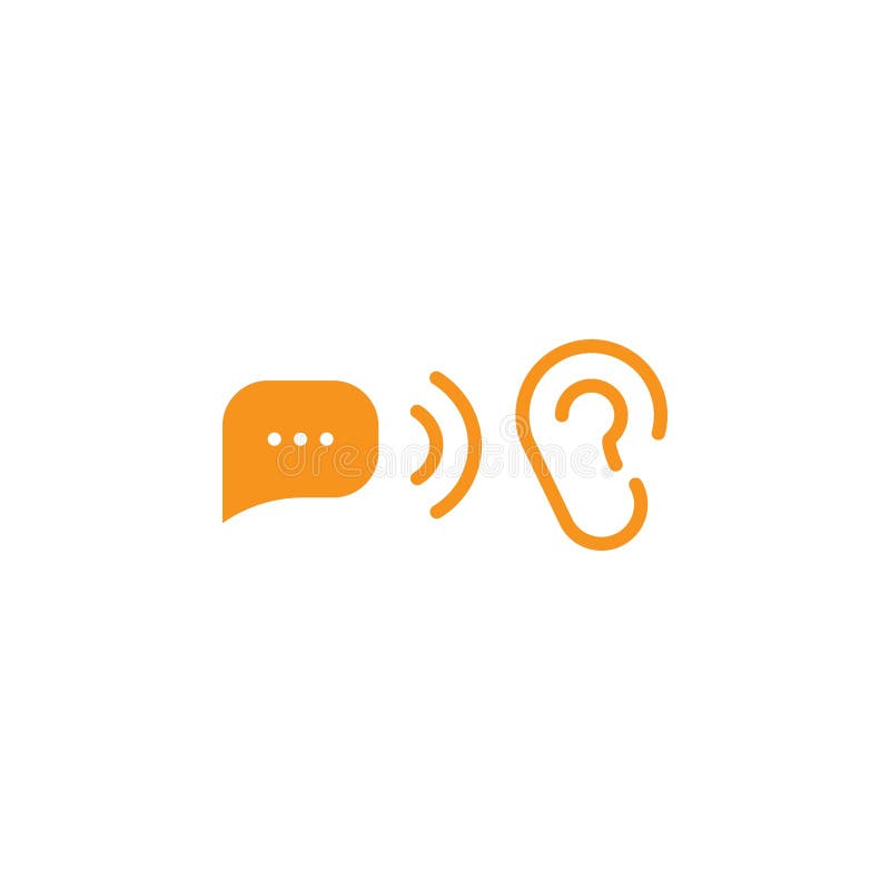 Active listening icon Outline vector for web ui. Active listening icon web design logo set collection in flat vector