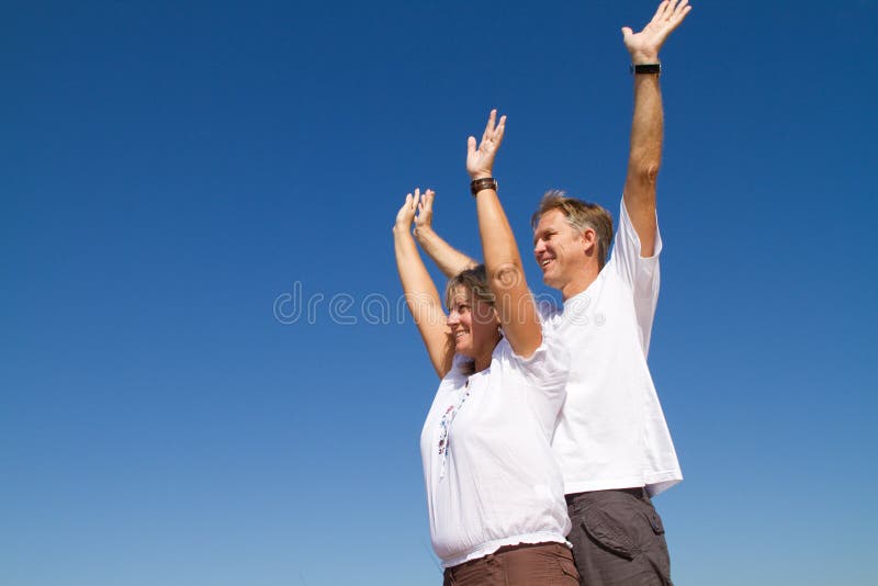 Active mature couple royalty free stock images