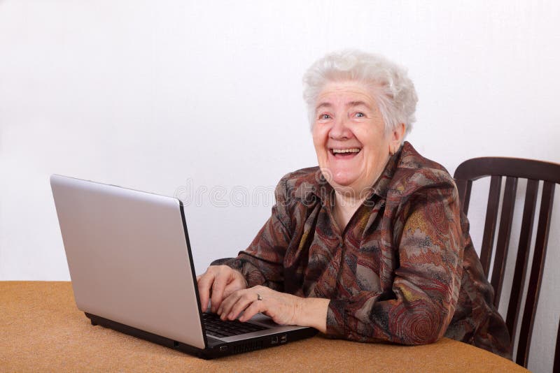 Women in computer stock photo. Image of seniors, grandmother - 786292