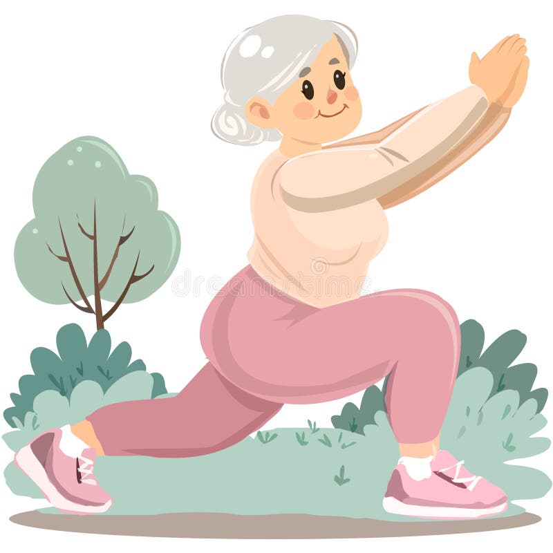 Older Adults Exercise Stock Illustrations – 47 Older Adults