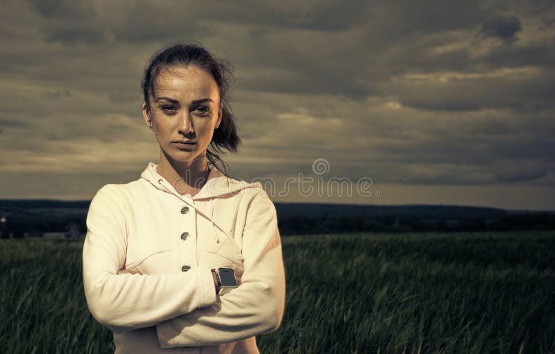 Active woman portrait