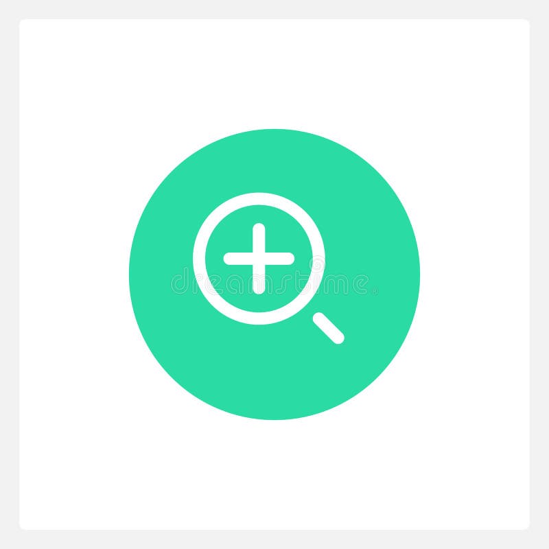 Active Zoom Plus Button UI Element Template Stock Vector Illustration