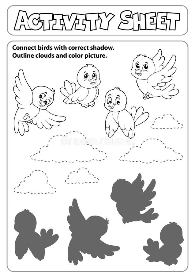 Activity sheet topic image 6 - eps10 vector illustration