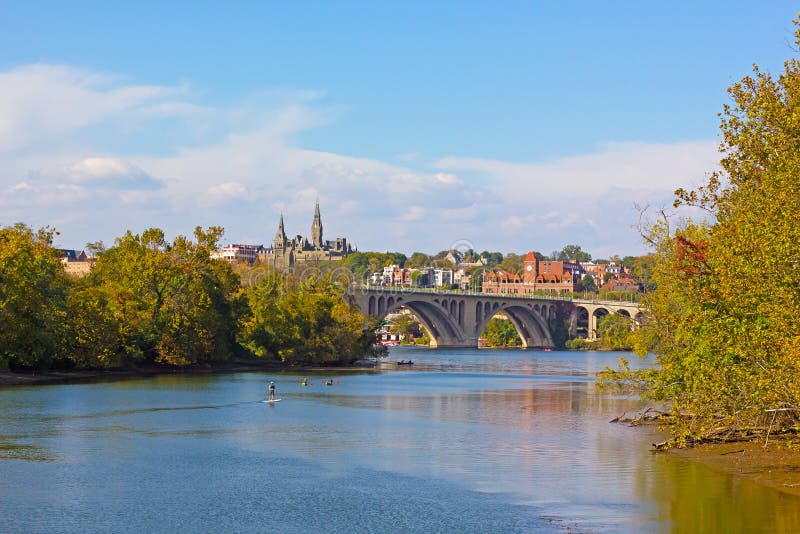 Georgetown suburb of Washington DC near Key Bridge, USA. Georgetown suburb of Washington DC near Key Bridge, USA.