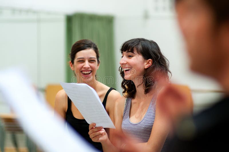 Actors rehearsal Commedia dell'arte stock image Actors rehearsal Commedia dell'arte stock image