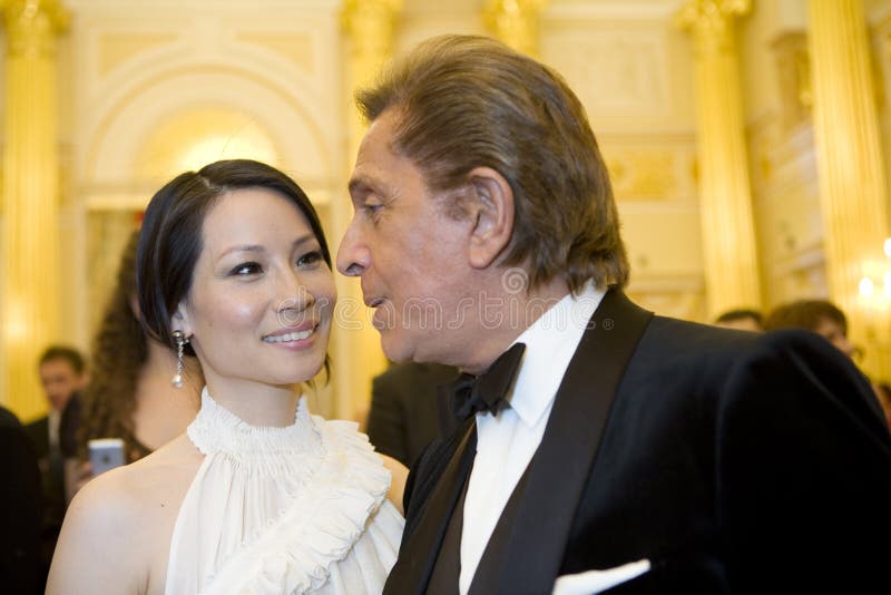 Actress Lucy Liu and couturier Valentino