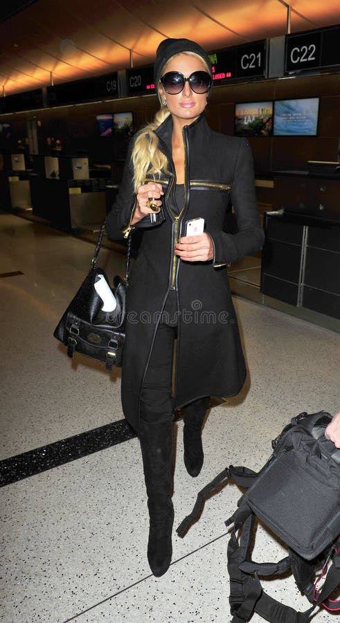 Actress Paris Hilton Lax Airport Stock Photos - Free & Royalty-Free