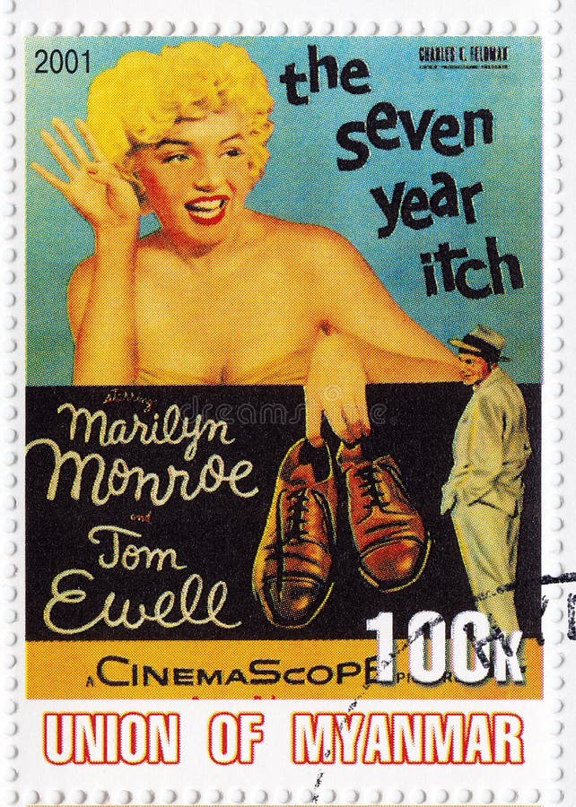Actrice Marilyn Monroe en Tom Ewell