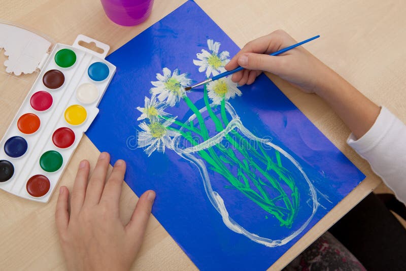 Acuarelas Para Los Niños Pintura Para La Escuela Pintura Para Dibujar Stock  de ilustración - Ilustración de acuarela, artista: 98015804