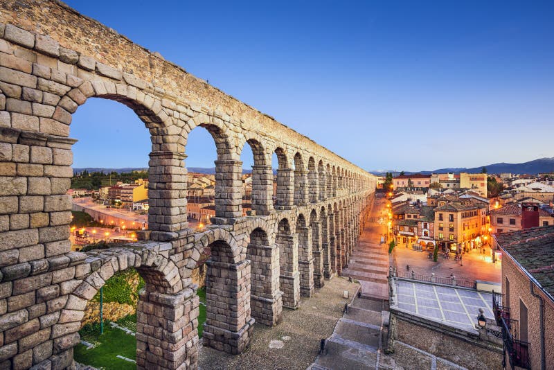 Acueducto de Segovia, España imagen de archivo Acueducto de Segovia, España imagen de archivo