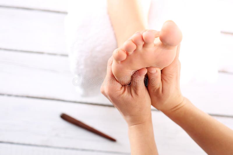 Acupressure, reflexology fotografia de stock royalty free Acupressure, reflexology fotografia de stock royalty free