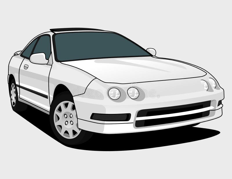 Acura Integra jdm cars vector illustration