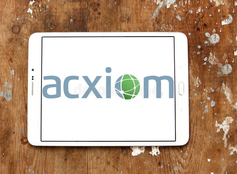 Logo of Acxiom Corporation on samsung tablet on wooden background. Acxiom Corporation is a marketing technology and services company. Acxiom provides marketing and information management services, including multichannel marketing, addressable advertising, and database management. Logo of Acxiom Corporation on samsung tablet on wooden background. Acxiom Corporation is a marketing technology and services company. Acxiom provides marketing and information management services, including multichannel marketing, addressable advertising, and database management