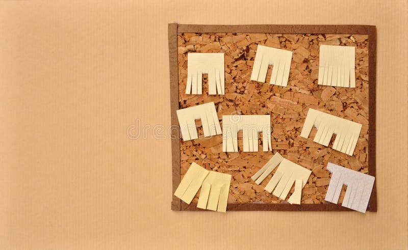 Ad wall paper cutout stock images