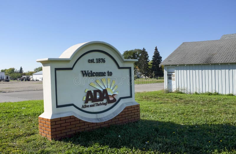 ADA, MINNESOTA 5 OCT 2021 To Ada Sign at the Town Limits