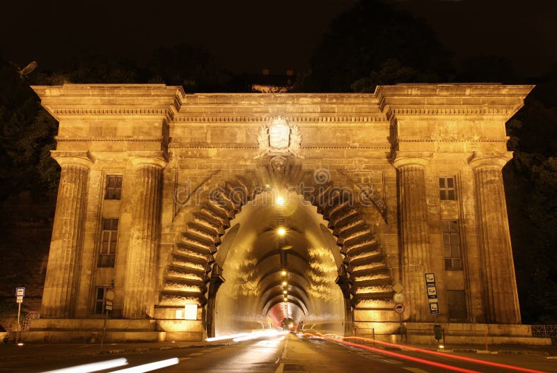 Adam Clark Tunnel in Budapest, Hungary