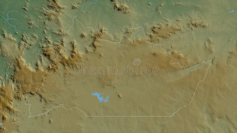 Adamaoua, Cameroon - outlined. Physical stock illustration