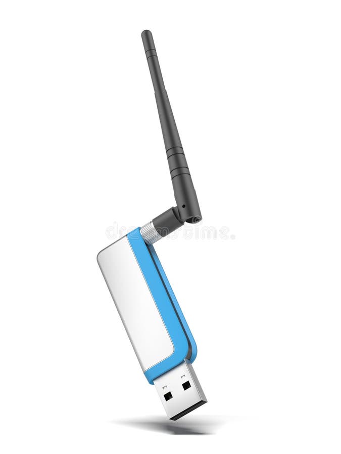 Adaptador inalámbrico potable del USB stock de ilustración Adaptador inalámbrico potable del USB stock de ilustración