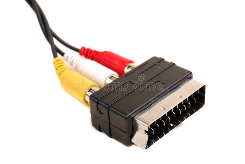 adaptatoru audio rca scart wideo fotografia stock adaptatoru audio rca scart wideo fotografia stock