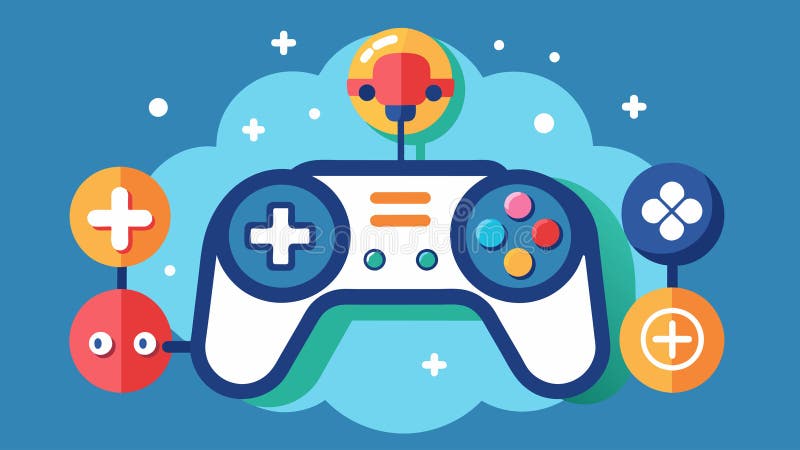 An adaptive video game controller that uses brain signals to play games providing a more inclusive gaming experience for royalty free illustration