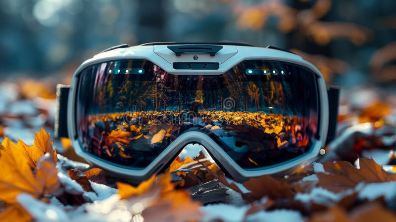 Adaptive vision technology, innovative smart goggles enhance vision by regulating focus and color, transforming the way royalty free stock image
