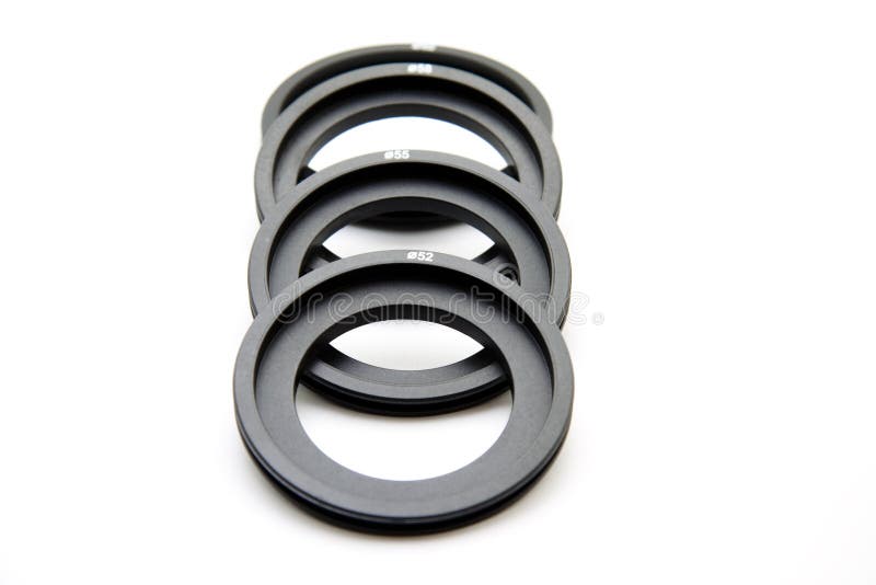 Adaptor Rings for Ring Flash and Objective Stock Image Image of