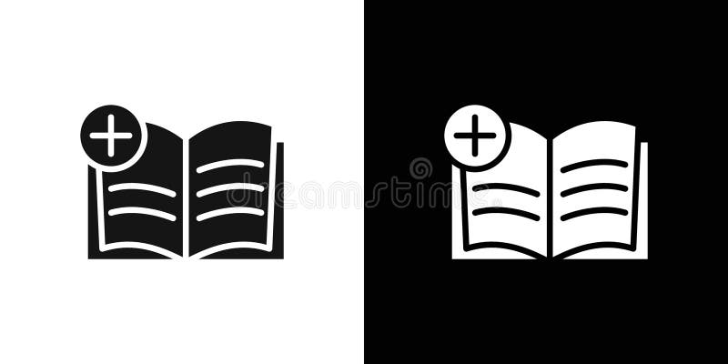 Add Book Icon logo set vector stock illustration