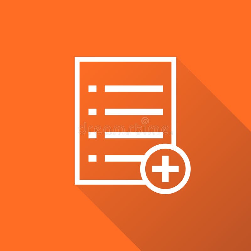 Add List Document Icon Vector Flat Illustration Isolated Add List Document Icon Vector Flat Illustration Isolated