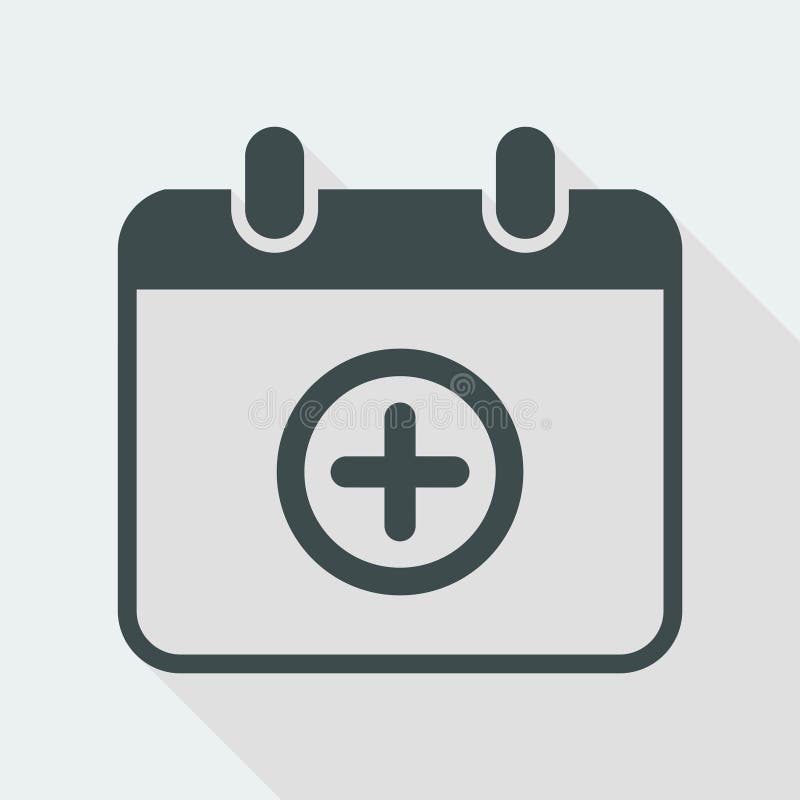 Add new appointment on calendar - Minimal vector icon vector illustration
