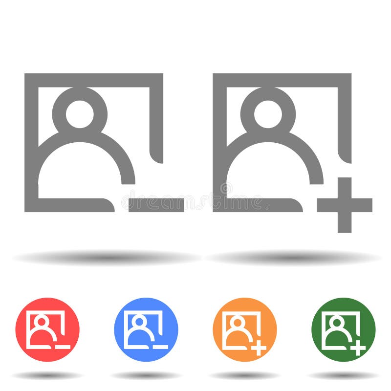 Add remove user avatar icon vector royalty free illustration