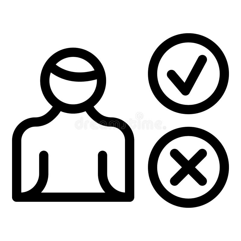 Add remove user icon, outline style vector illustration