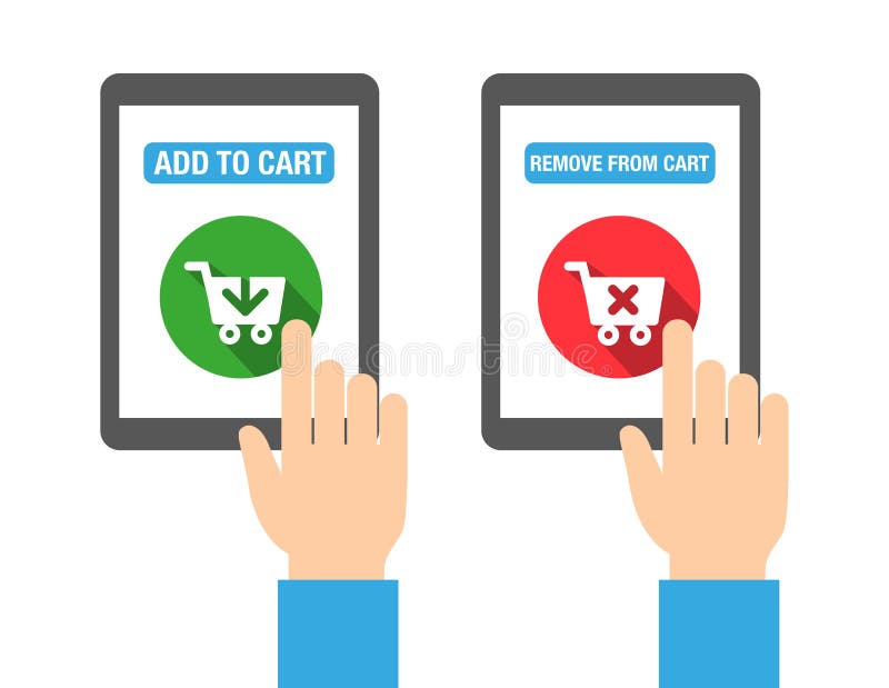 Add to Cart Buttons royalty free illustration
