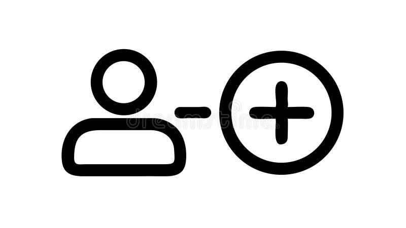 Add User Profile Vector Icon, Account Creation and People Symbol, vector design Generative AI stock illustration