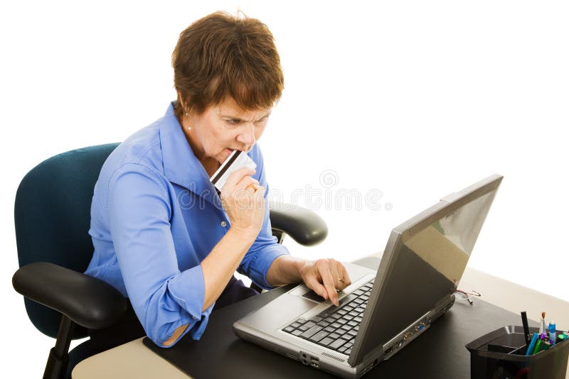 Addicted to Internet Shopping royalty free stock photography Addicted to Internet Shopping royalty free stock photography