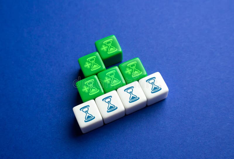 Adding extra time. Boost productivity, providing opportunities to complete tasks royalty free stock images