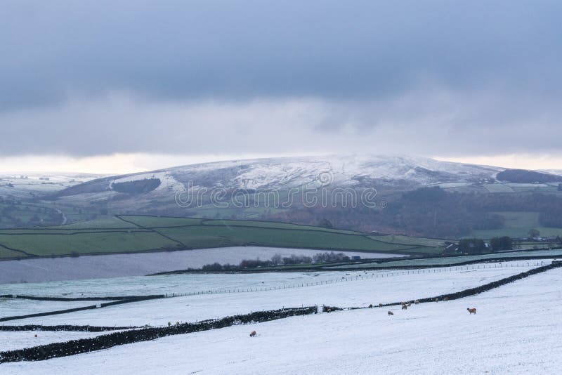 Snow and Frost on Addingham Moor. Yorkshire Stock Image Image of