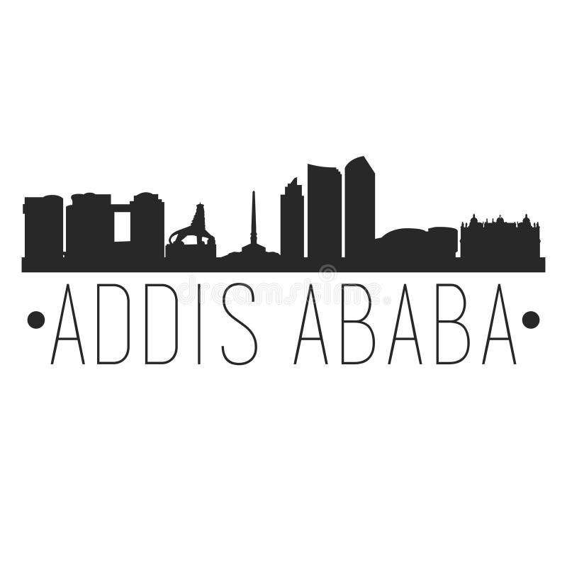 Addis Ababa Ethiopia. City Skyline. Silhouette City. Design Vector. Famous Monuments. vector illustration