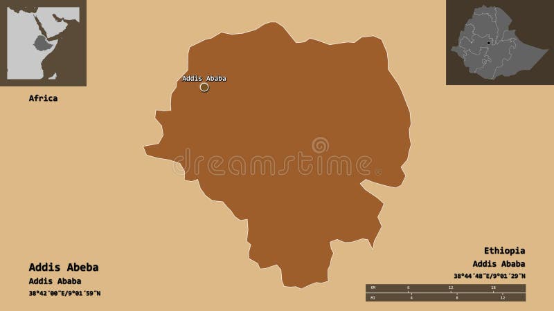 Addis Abeba, city of Ethiopia,. Previews. Pattern royalty free illustration