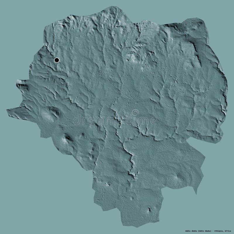 Addis Abeba, city of Ethiopia, on solid. Administrative vector illustration
