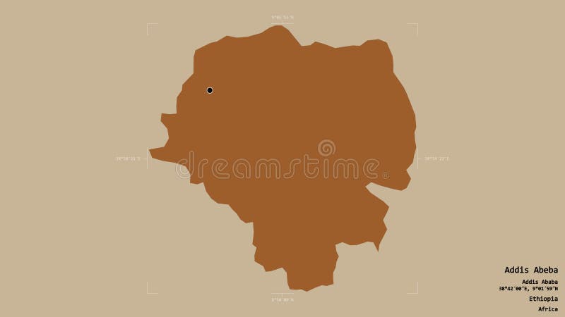 Addis Abeba - Ethiopia. Bounding box. Pattern vector illustration