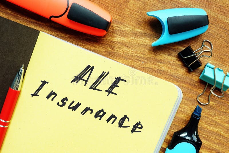 Additional Living Expense ALE Insurance Inscription On The Page Stock Image - Image of security ...