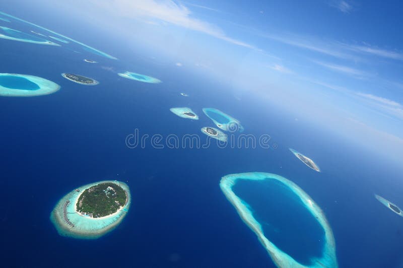 Addu-Atoll oder Seenu Atoll, der Süden das meiste Atoll der Malediven-Inseln