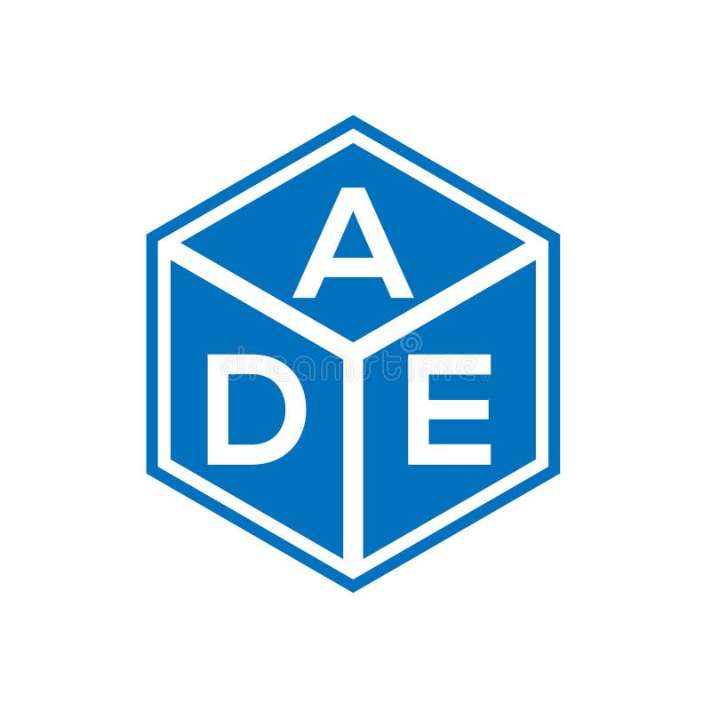 ADE Letter Logo Design on Black Background. ADE Creative Initials